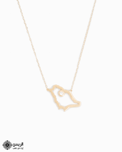 Necklace With Chain KSA Map